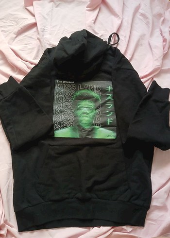 Siyah the weeknd baskılı Sweatshirt