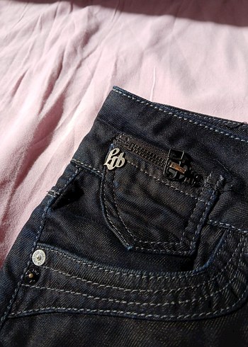 LTB Düğmeli Siyah Denim Mini Etek