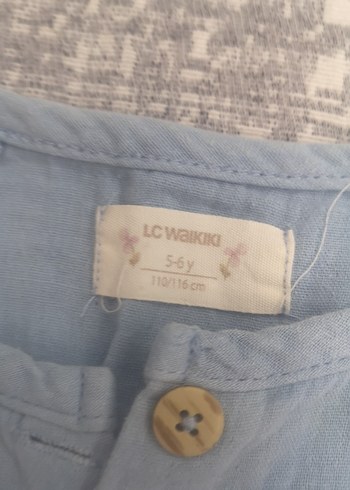 LC Waikiki Kız Çocuk Mavi Keten Gömlek