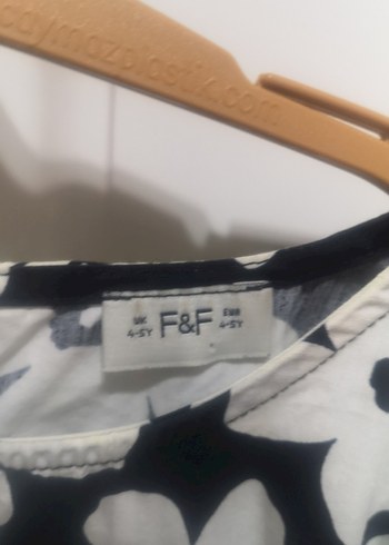 F&F Siyah Beyaz Renkli Bohem Midi Elbise