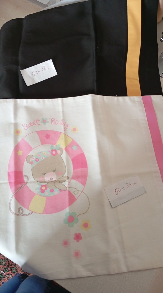 Pembe Baskılı Bebek yastık kılıfları iki adet 100 - Görsel 4