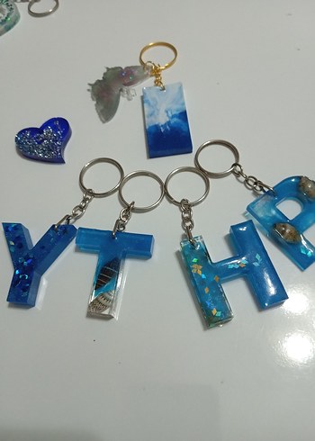 Renkli Boncuklu Bohem Anahtarlık epoksi - Görsel 3