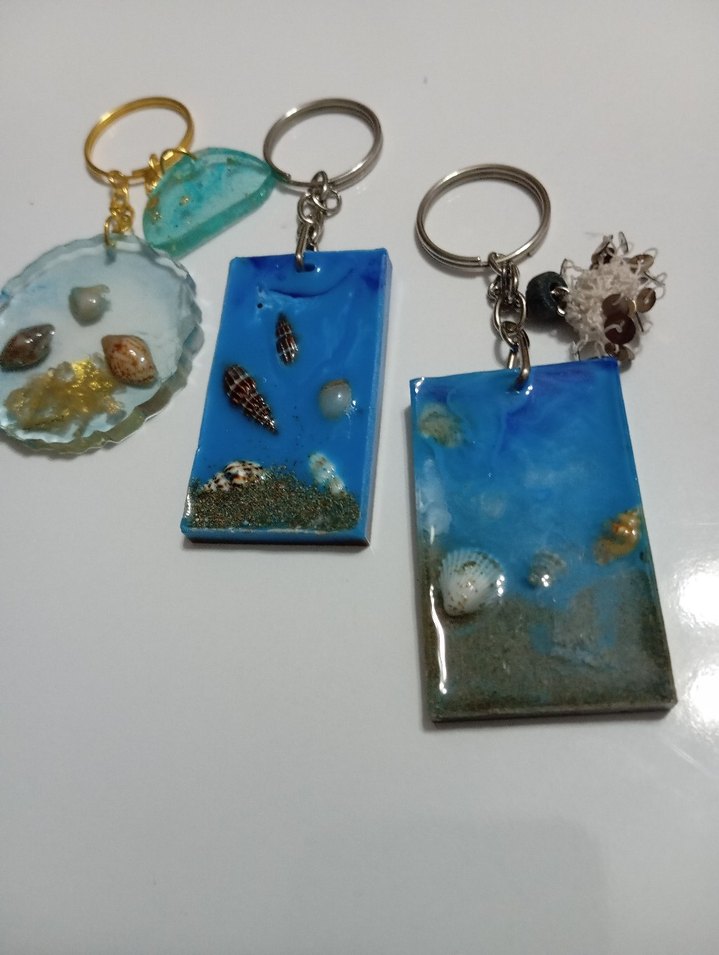 Renkli Boncuklu Bohem Anahtarlık epoksi - Görsel 2