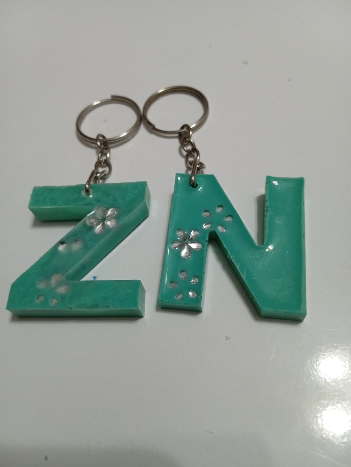 Renkli Boncuklu Bohem Anahtarlık epoksi - Görsel 4