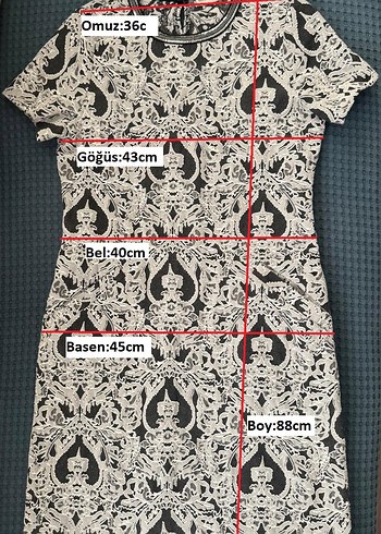 Mudo 36 Beden Kısa Kollu Elbise - Görsel 3