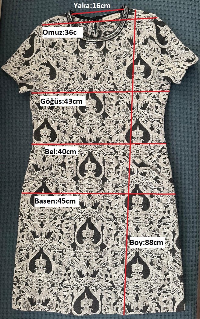 Mudo 36 Beden Kısa Kollu Elbise - Görsel 3