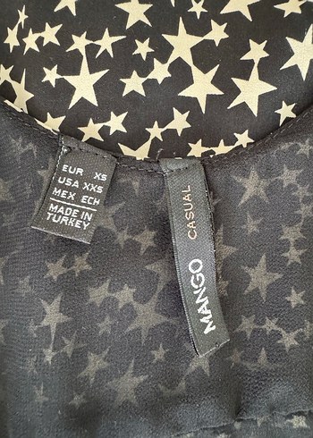 Mango Siyah Yıldız Desenli Elbise - Görsel 4