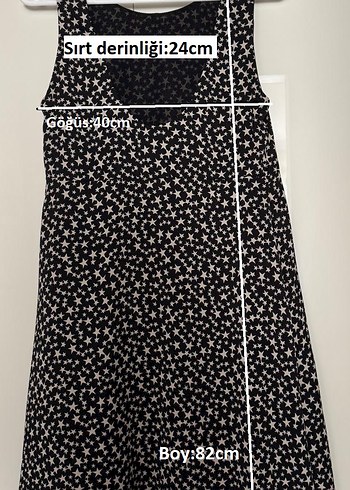 Mango Siyah Yıldız Desenli Elbise - Görsel 3