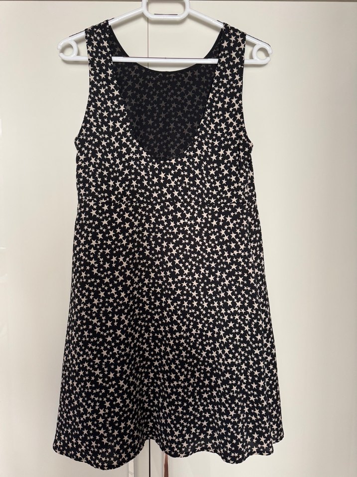 Mango Siyah Yıldız Desenli Elbise - Görsel 2
