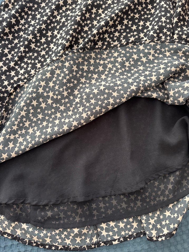 Mango Siyah Yıldız Desenli Elbise - Görsel 5