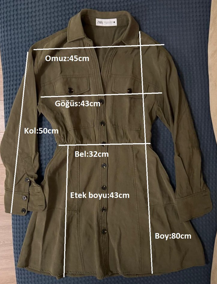 Zara XS Beden Modal Elbise - Görsel 3