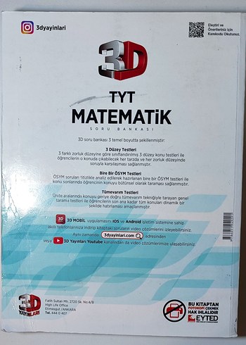 Beden TYT Matematik Soru Bankası 3D Yayınları