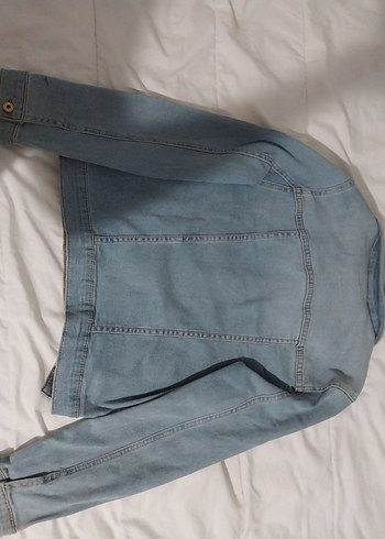 Düğmeli kız çocuk Denim Ceket, Normal Boy, Mavi