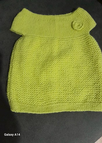 yeşil bebek yelek