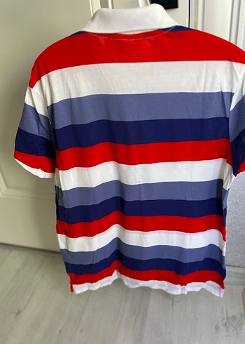 Çizgili Polo Yaka Erkek Tişört - Görsel 4