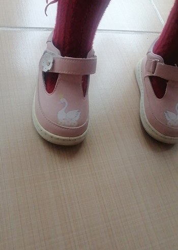 Kız Bebek Pembe Kuğu Baskılı İlk Adım Ayakkabısı - Görsel 4