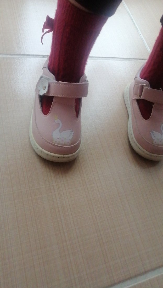 Kız Bebek Pembe Kuğu Baskılı İlk Adım Ayakkabısı - Görsel 4