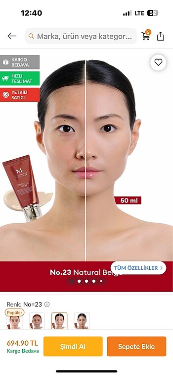 missha bb krem no 23