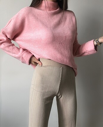 H&M Pudra Pembe Yummy Yumoş Kazak