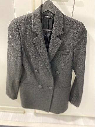 Antrasit Kaşe Blazer Ceket