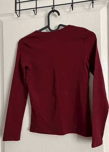 10 Yaş Beden bordo Renk H&MKız Çocuk Bordo Uzun Kollu Basic Tişört