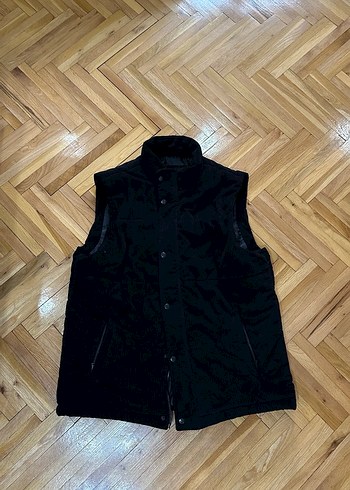 Düğmeli Siyah Erkek Kolsuz Streetwear Yelek