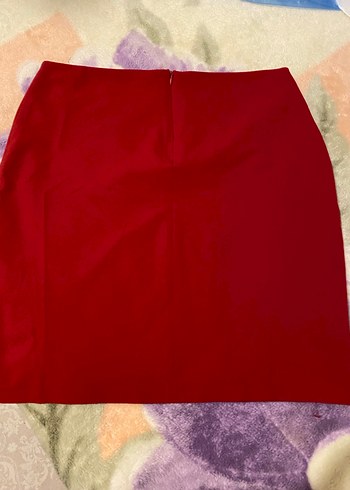 Kırmızı Midi Hamile Etek - Görsel 2