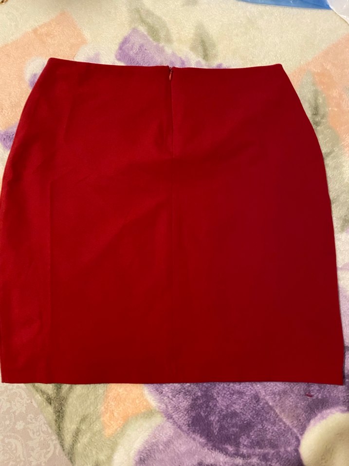 Kırmızı Midi Hamile Etek - Görsel 2