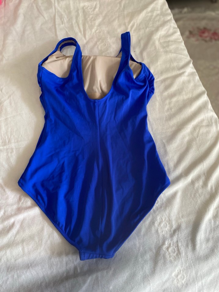 Parlak Mavi İnce Askılı Kadın Mayo - Görsel 2