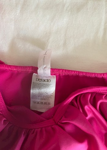 Pembe Fırfırlı İnce Askılı Mayo - Görsel 2