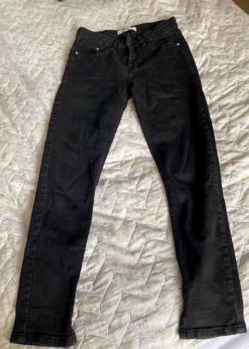 Mango Siyah Dar Paca Denim Jean