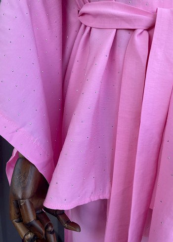 diğer Beden Pembe Uzun Kimono takım