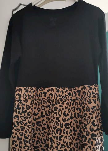 Leopar Desenli Uzun Kadın Elbise - Görsel 3