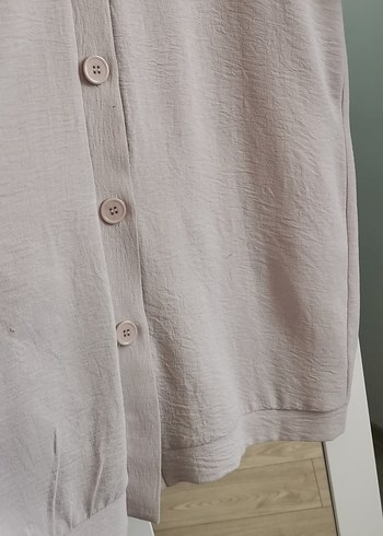 Bej Kadın Uzun Kollu Rahat ferace tarzı kap - Görsel 3