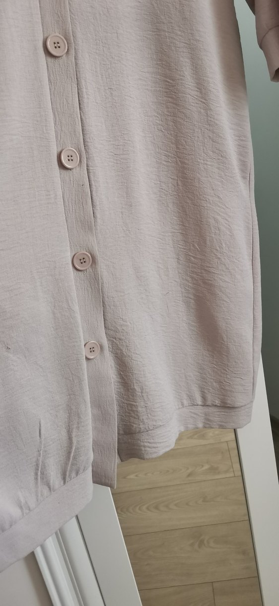 Bej Kadın Uzun Kollu Rahat ferace tarzı kap - Görsel 3