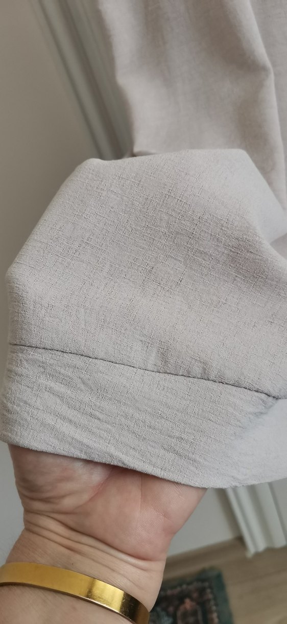 Bej Kadın Uzun Kollu Rahat ferace tarzı kap - Görsel 5