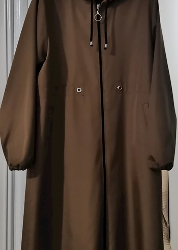 Kadın Uzun vizon rengi bonvit kumaş mevsimlik - Görsel 12