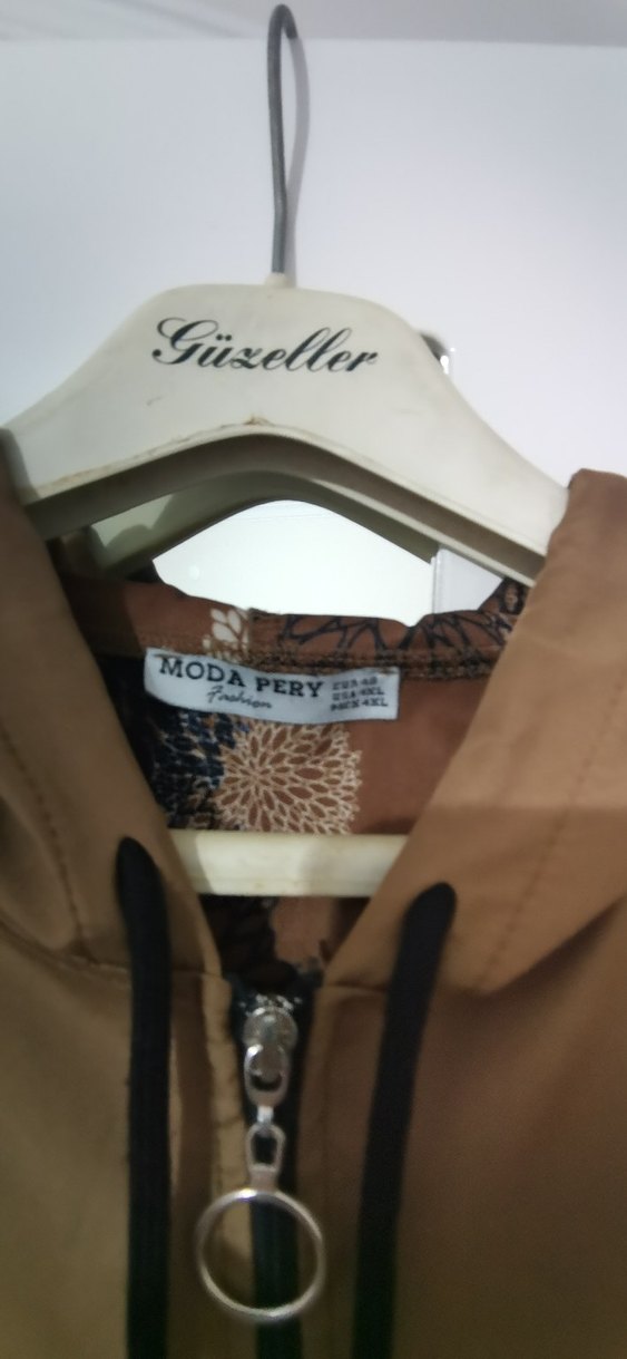 Kadın Uzun vizon rengi bonvit kumaş mevsimlik - Görsel 3