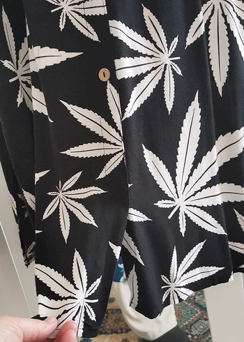 Uzun Kollu Siyah Desenli tunik elbise - Görsel 4