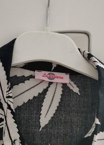 Uzun Kollu Siyah Desenli tunik elbise - Görsel 11