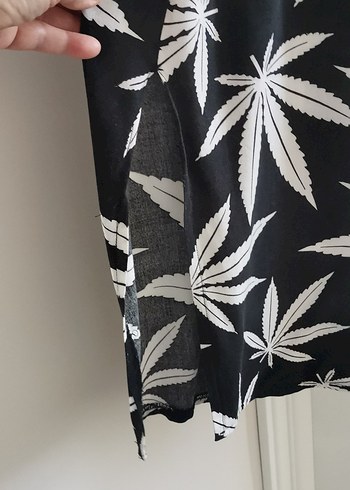 Uzun Kollu Siyah Desenli tunik elbise - Görsel 5