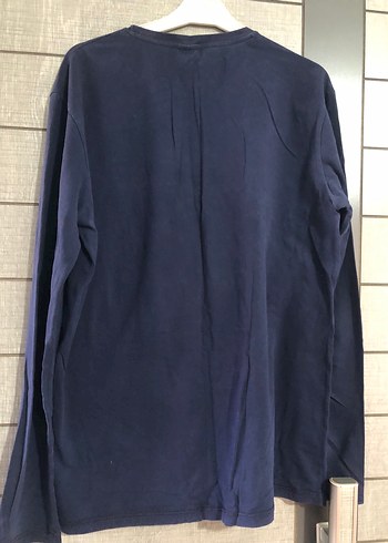 xl Beden Mavi Erkek Uzun Kollu Sweatshirt