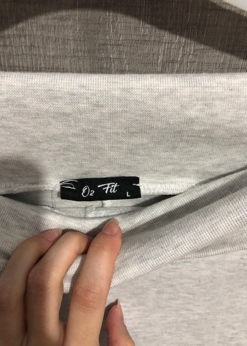 l Beden Gri Kadın Keten Normal Boy Sweatpants