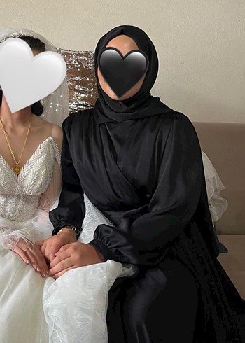 Diğer Siyah Uzun Kollu Drapeli Uzun Elbise