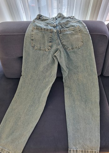 32 Beden mavi Renk defacto baggy yikama detayli pantolon