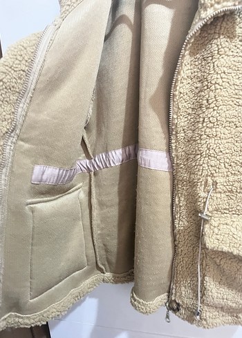 Bej Kadın Peluş Yelek - Görsel 5