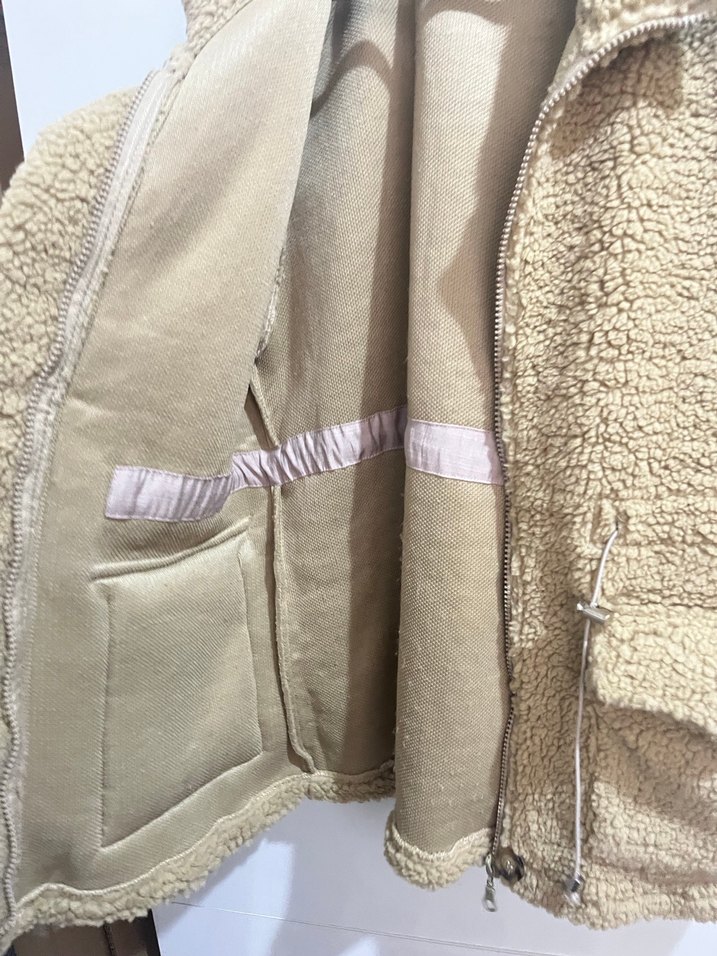 Bej Kadın Peluş Yelek - Görsel 5