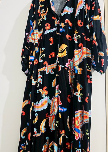 Bohem Çok Renkli Uzun Desenli  - Görsel 3