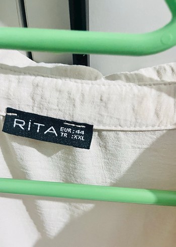 Düğmeli Beyaz Keten Gömlek - Görsel 2