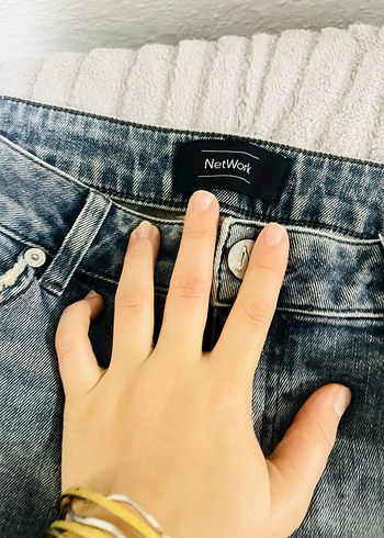 Kadın erkek unusex Mavi Rahat Kesim Denim Pantolon - Görsel 2